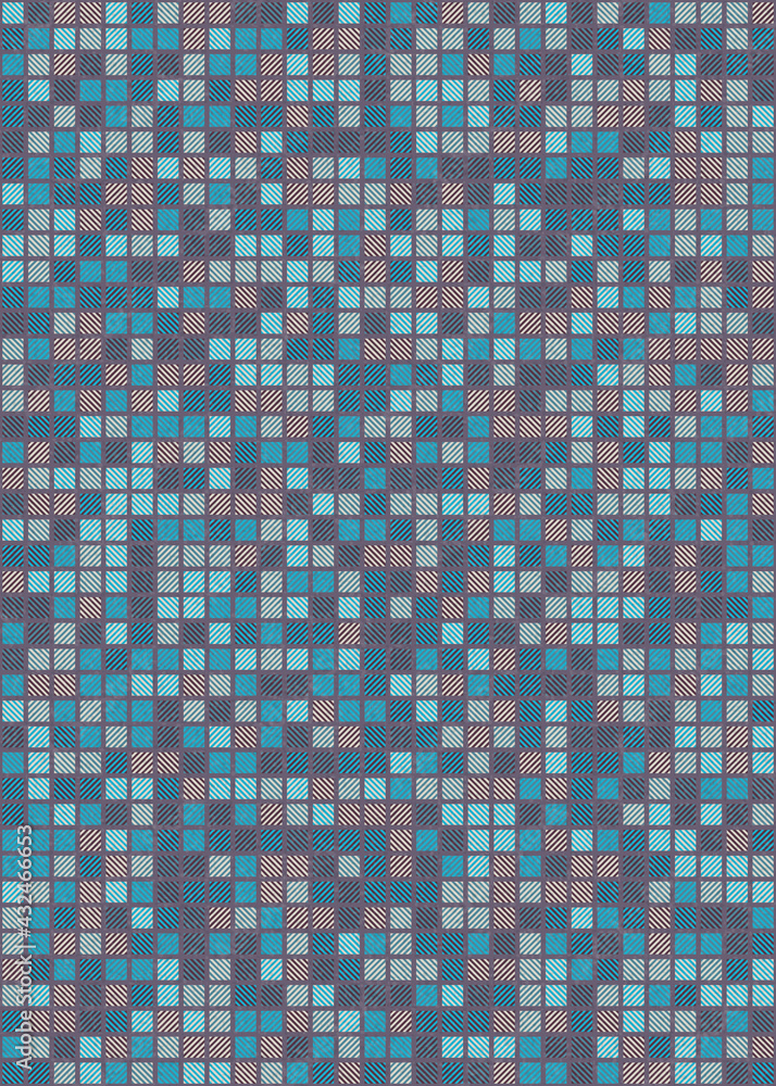 Fototapeta premium Abstract Geometric Pattern generative computational art illustration