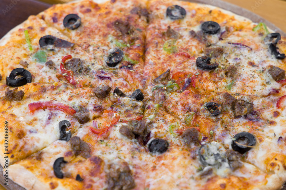 Fresh Italian pizza out of the oven Fresh Italian pizza out of the oven