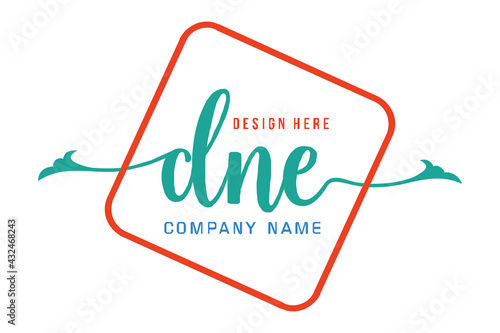 DNE lettering logo is simple, easy to understand and authoritative photo