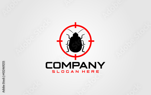 pest control icon and logo for Community, Industrial, Foundation, Security, Tech, Services Company. vector illustration