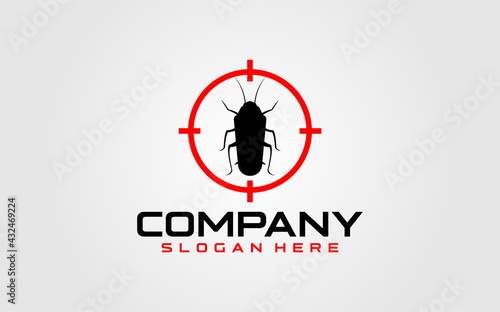 pest control icon and logo for Community, Industrial, Foundation, Security, Tech, Services Company. vector illustration