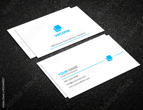 simple 2 side business card design 