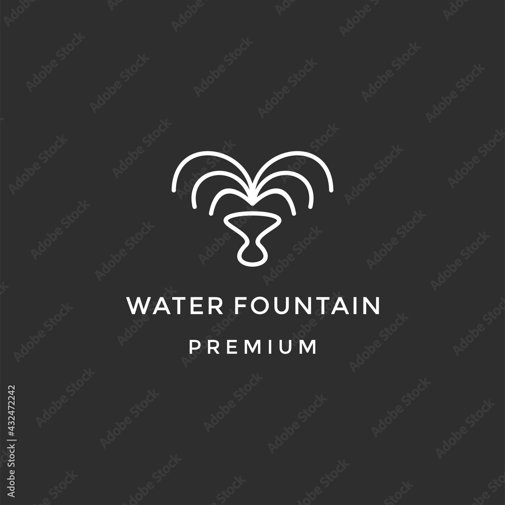  Template for logo fountain. on black background