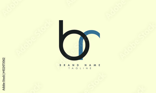 Alphabet Letters Initials Monogram Logo BR, RB, R and b