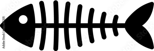 Vector illustration of the fish skeleton