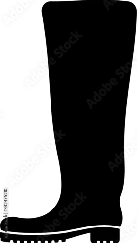 Vector illustration of the fishing boots