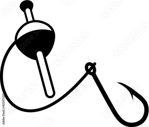 Vector illustration of the fishing bobber