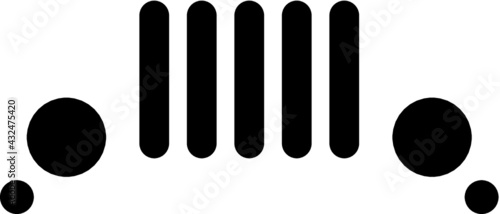 Vector illustration of the offroad vehicle abstract front