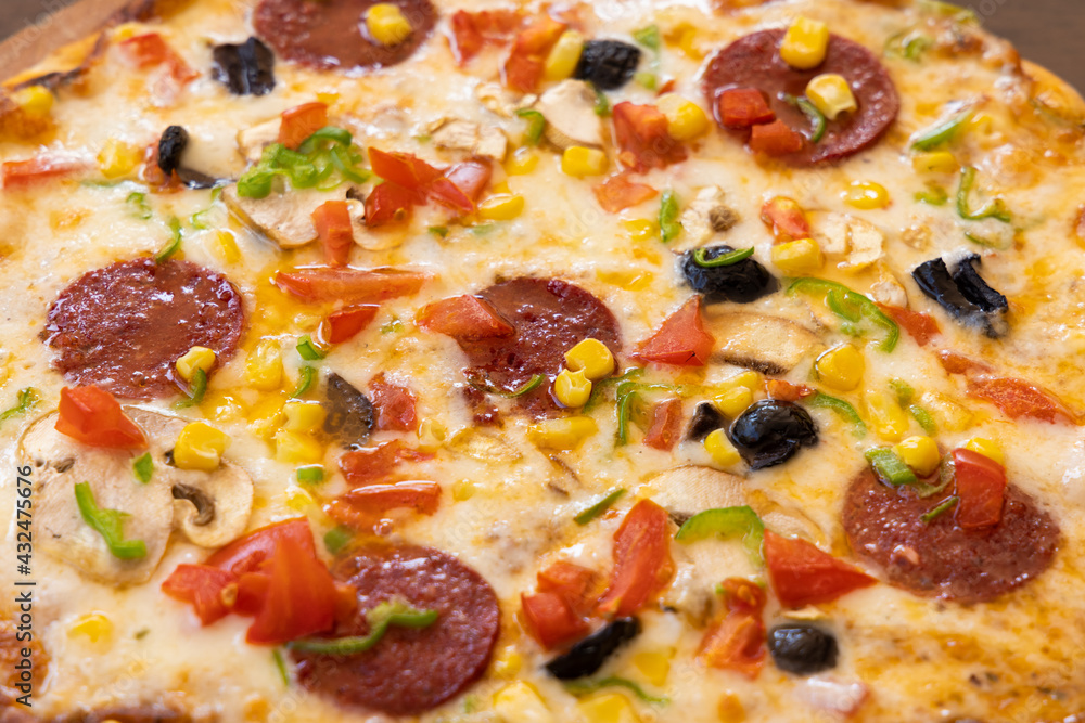 Fresh Italian pizza out of the oven Fresh Italian pizza out of the oven