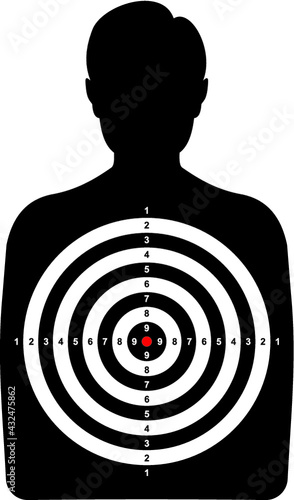 Vector illustration of the shooting target