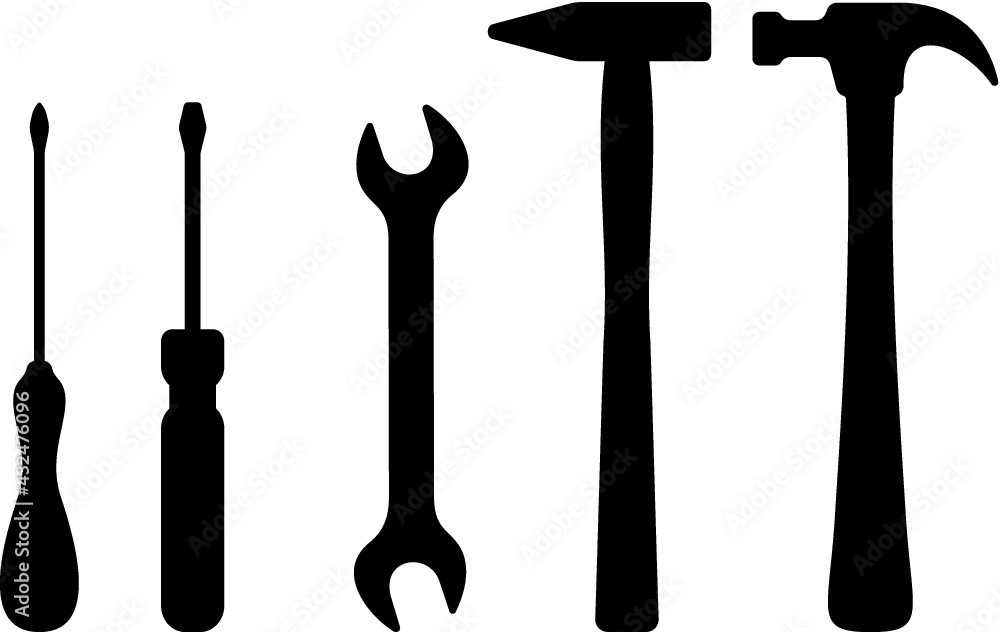 Vector illustration of the working tools Vector illustration of the working tools