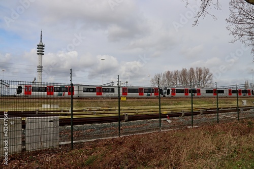 RET Subway and randstadrail vehicles along storage area in Rhoon photo