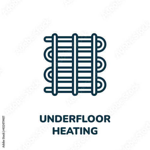 underfloor heating icon vector sign symbol. Simple element illustration. underfloor heating  icon concept symbol design. Can be used for web and mobile.