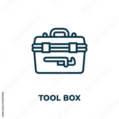 tool box icon vector sign symbol. Simple element illustration. tool box icon concept symbol design. Can be used for web and mobile.