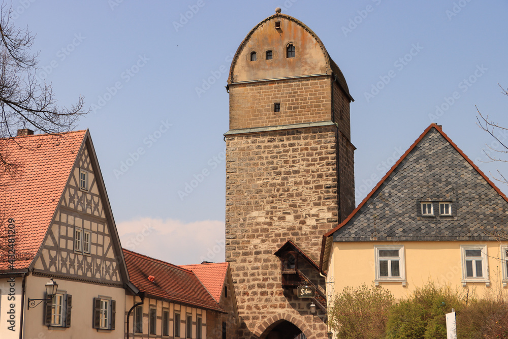 Romantisches Oberfranken; Blickwinkel in Seßlach mit Hattersdorfer Stadttor Romantisches Oberfranken; Blickwinkel in Seßlach mit Hattersdorfer Stadttor