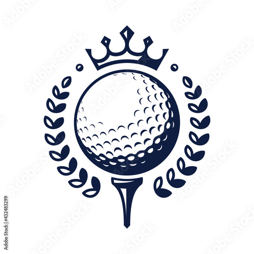 Fototapeta Golf ball vector logo