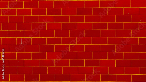 Brick red stone texture They're neatly arranged, great for use as a background or as a design fort, have space for text.