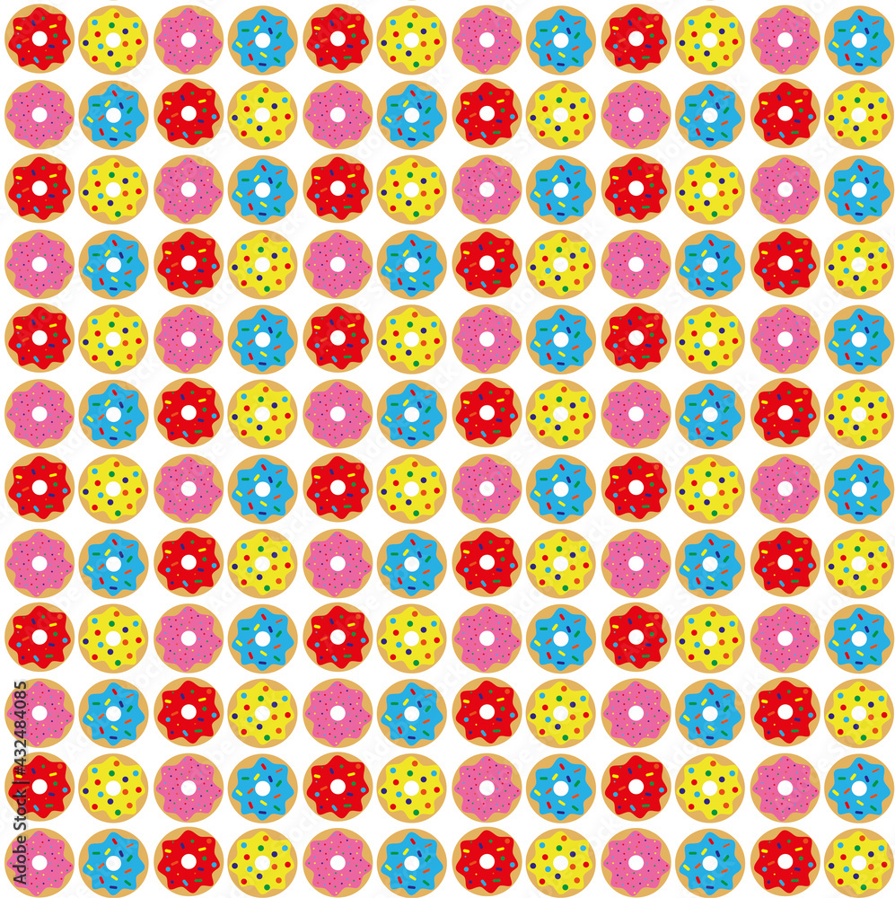 Wallpaper of bright flat donuts Wallpaper of bright flat donuts