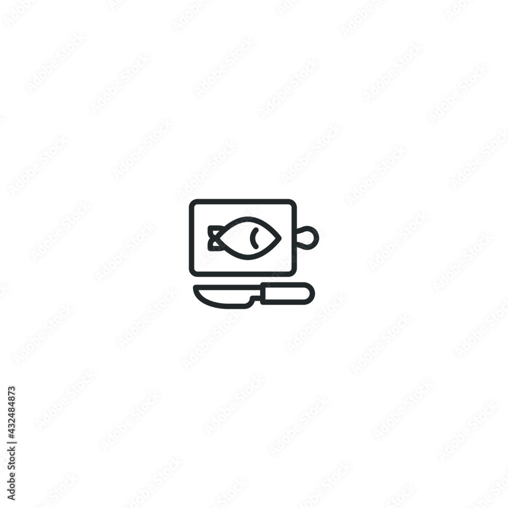 Cutting board - outline icon Cutting board - outline icon