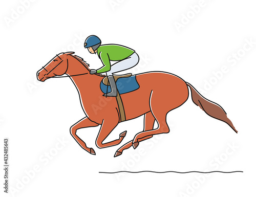 Vector illustration on a horse racing theme © irinamaksimova