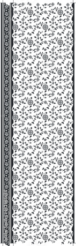 flower and leaf pattern with border design