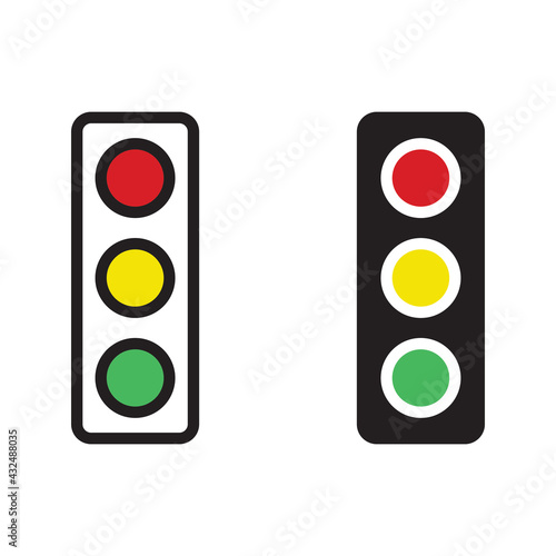 Vector image of traffic light icon