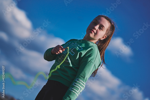 Young dancer in nature