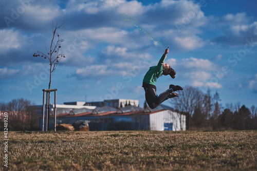 Young dancer in nature