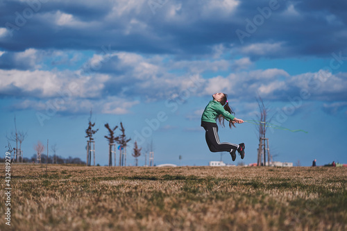 Young dancer in nature