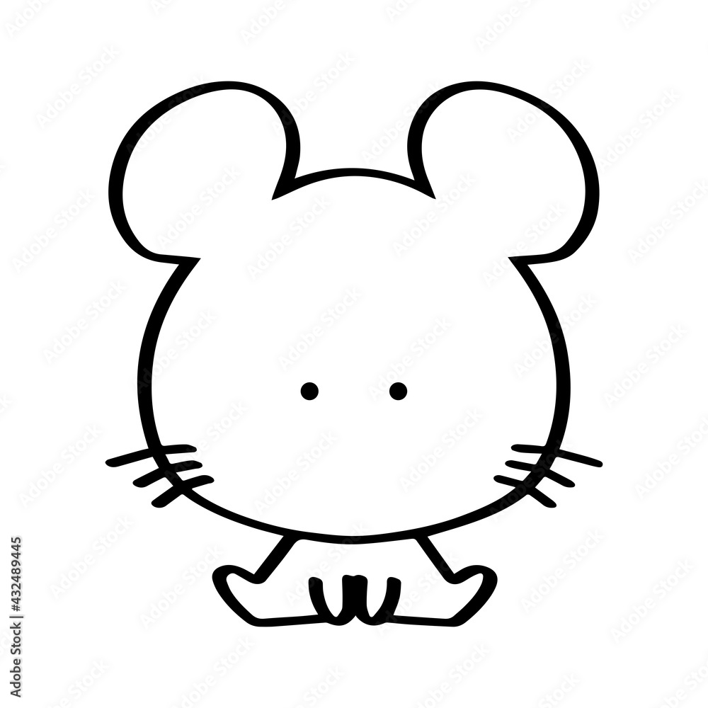 座るネズミ01 座るネズミ01