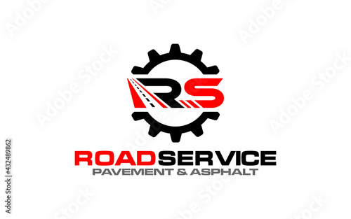 Illustration graphic vector of Asphalt repair, roadwork, pavement logo design template