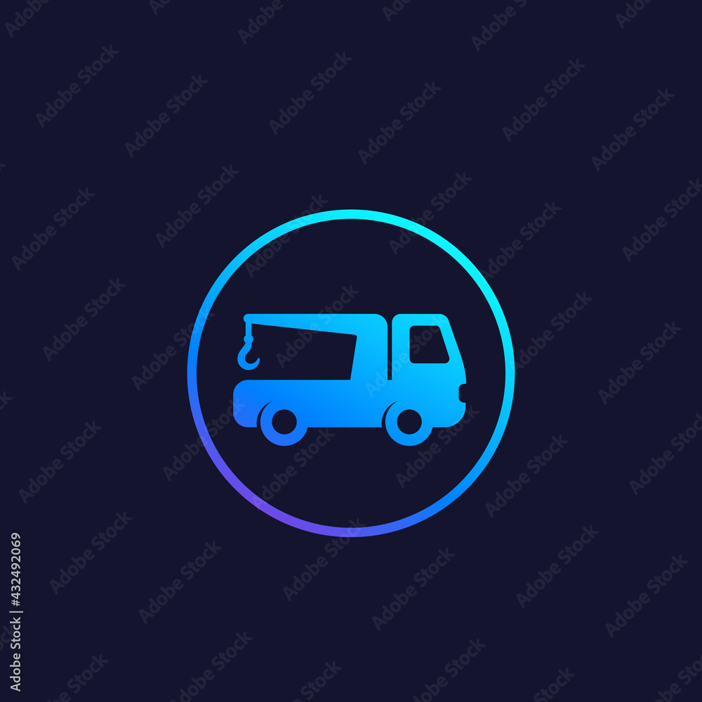 Car towing truck, vector Car towing truck, vector