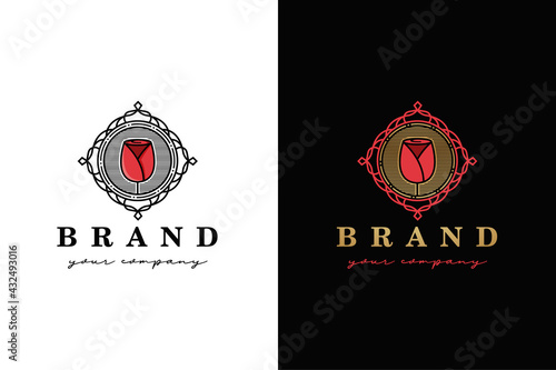 Rose Royal Emblem Logo Design