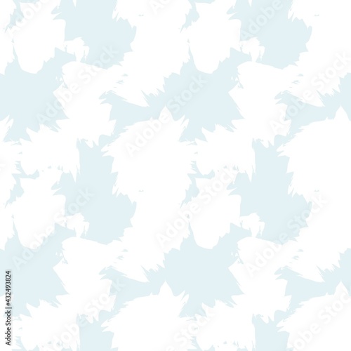 Sky Blue Brush Stroke Camouflage Abstract Seamless Pattern Background