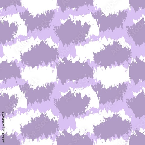 Purple Brush Stroke Camouflage Abstract Seamless Pattern Background