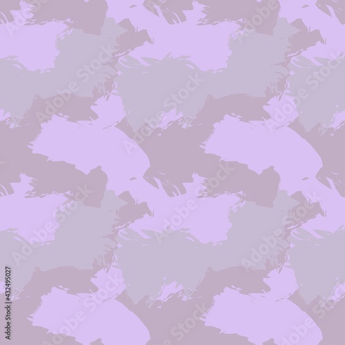 Purple Brush Stroke Camouflage Abstract Seamless Pattern Background