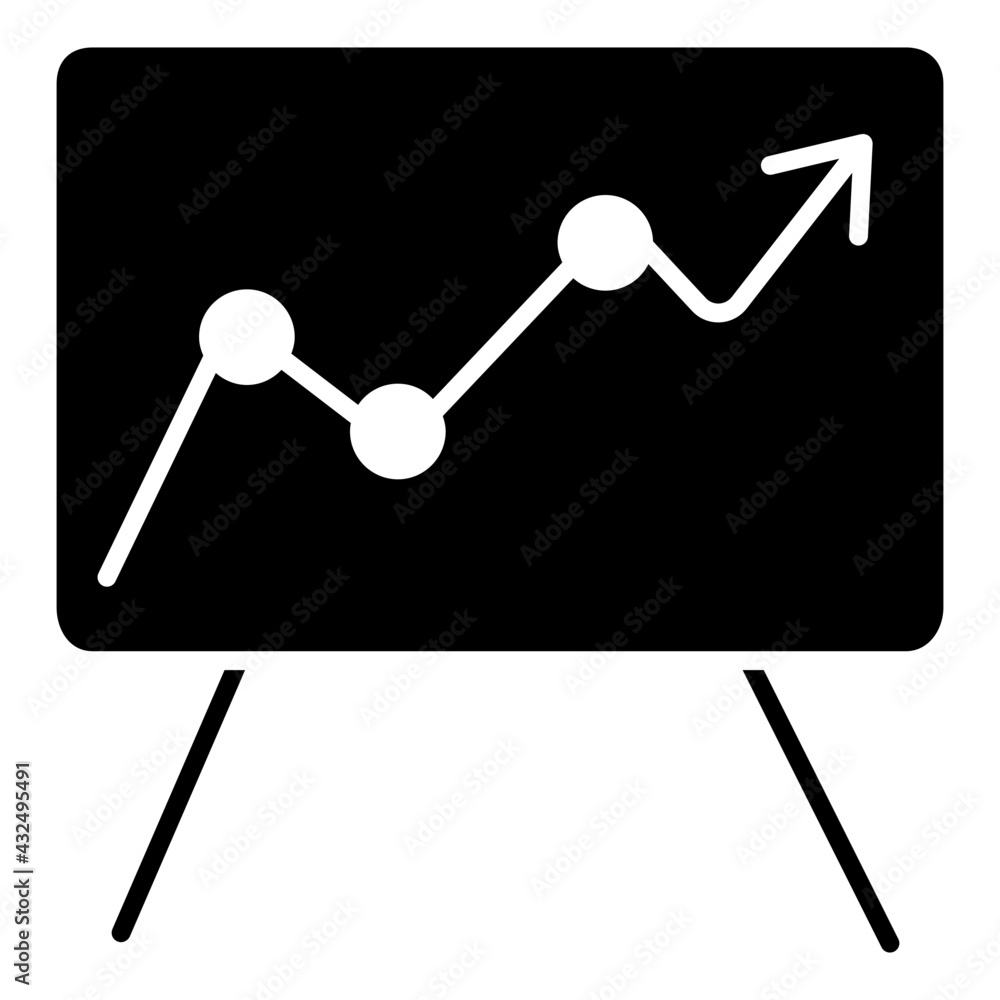 A glyph design, icon of graphical presentation A glyph design, icon of graphical presentation