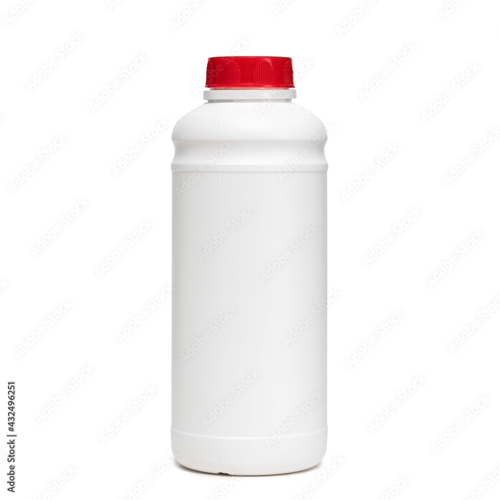 Pojemnik plastikowy na białym tle Pojemnik plastikowy na białym tle