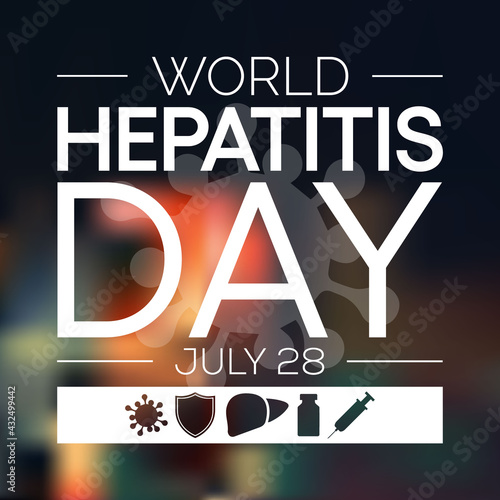 World Hepatitis day is observed every year on July 28, When the liver is inflamed or damaged, its function can be affected and certain medical conditions can cause hepatitis. Vector illustration.