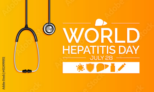 World Hepatitis day is observed every year on July 28, When the liver is inflamed or damaged, its function can be affected and certain medical conditions can cause hepatitis. Vector illustration.