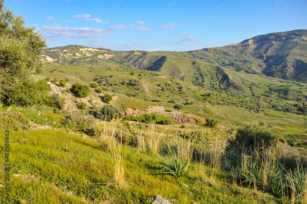 The valley of the Xeros Potamos River in the southern part of the Troodos Mountains reveals to travelers a picturesque landscape characteristic of Cyprus   