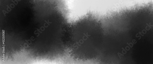 Watercolor illustration Black is used for background design work.