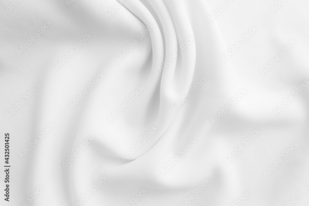 Blurred wavy white cloth for background.