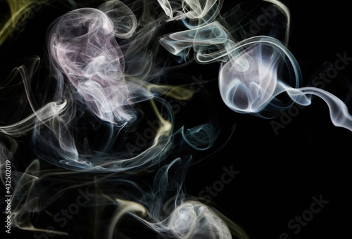 Abstract smoke swirls and curves