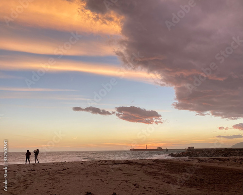 sunset on the beach