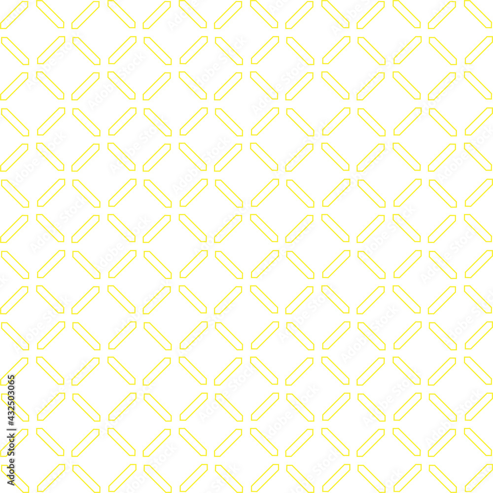 Naklejka premium Simple seamless pattern made with lines, X cross geometric pattern, shapes with orange color, white background