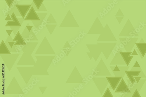 Abstract background, green pattern, symmetrical geometric shapes, vector triangles background, geometry template, banner or layout 