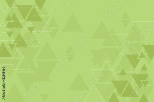 Abstract background, green pattern, symmetrical geometric shapes, vector triangles background, geometry template, banner or layout 