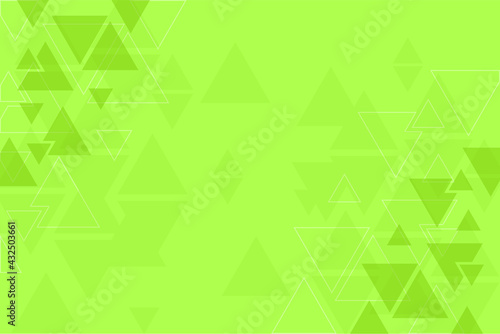 Abstract background, green pattern, symmetrical geometric shapes, vector triangles background, geometry template, banner or layout 