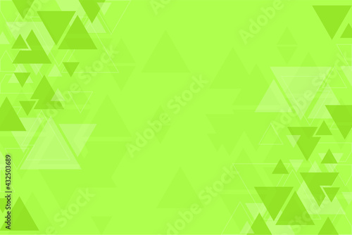 Abstract background, green pattern, symmetrical geometric shapes, vector triangles background, geometry template, banner or layout 